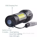 3W Mini Lamp Flashlight Zoomable Plastic Light